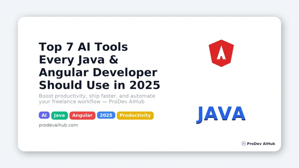 AI tools for Java and Angular developers 2025 – ProDev AIHub featured image