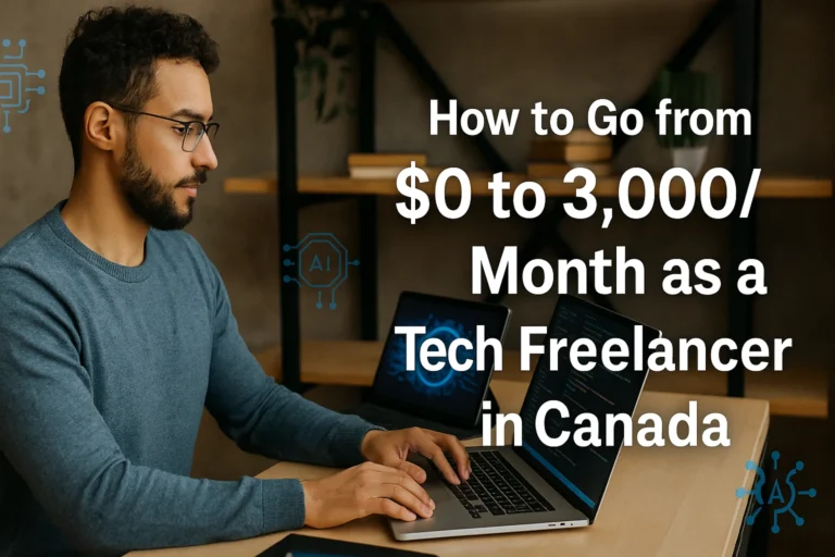 Tech freelancer in Canada using AI automation tools to earn $3,000 per month.