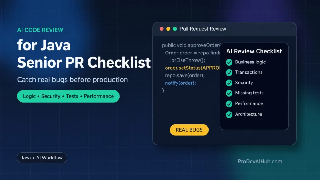 AI code review checklist for Java pull requests