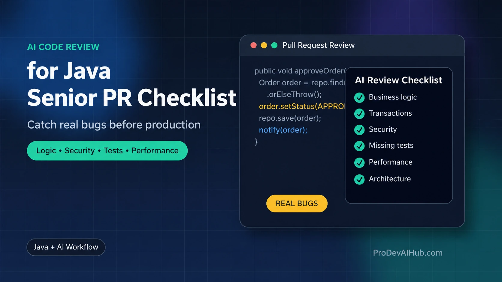 AI Code Review for Java: The Senior PR Checklist That Catches Real Bugs